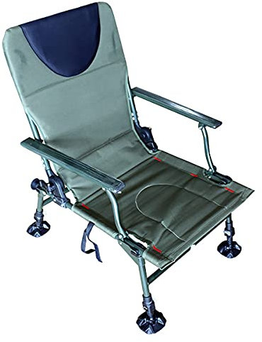 HMTE Angelstuhl Verstellbarer All-Terrain-Angelstuhl Klappbarer Campingstuhl mit Armlehnen Freizeithocker Tragbarer Regiestuhl (Color : Green, Size : Free Size) (Green Free Size)