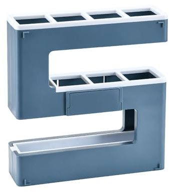 HERCHR Regenschirmständer, Regenschirmhalter, Abnehmbar, Entwässerbar, Süße Zahlenform, Regenschirmständer, Wandmontage, Regenschirmhalter Für Eingangsbereich, Heimbüro(Blau)