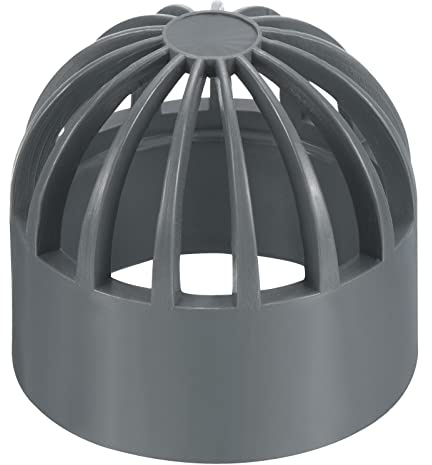 PATIKIL 40mm ID Atrium Drain Grate Cover, Round Outdoor UPVC Sewer Drain Pipe Fitting Adapter for Drainage System, Gray