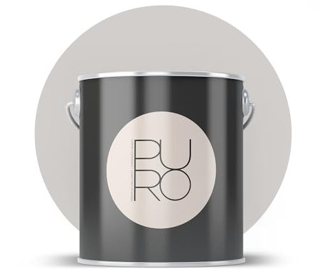 Livingwalls PURO Premium Wandfarbe c1010 - Malerfarbe mit sehr hoher Deckkraft - matte hochwertige Innenfarbe in Grau - 1l