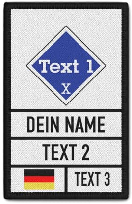 Copytec Patch personalisiert Fachgruppe Typ Gruppenführer Hilfswerk 9,8x6cm #41428