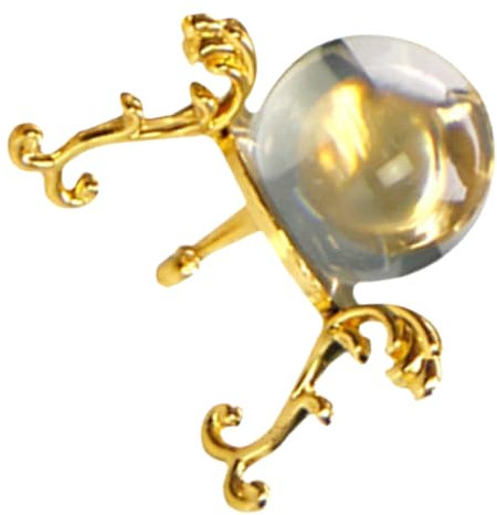 LIFKOME Ornament 1 Satz Klare Kristallkugel 3D-schnitzkristall Kristallhalterständer Kristallfigur Briefbeschwerer Aus Kristall Briefbeschwerer Mit Kristallkugel Büro Haushalt Metall Glas