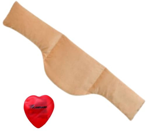 Kryotherm Natural Grain Cushion - Beneficial Heat and Pain Relief for the Whole Body + Olanmarp Heart Hand Warmer (Neck Pillow 58 x 16 cm), Nackenkissen 58 x 16 cm