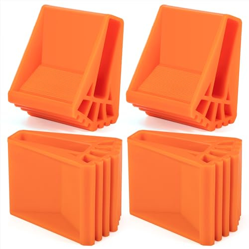 Gummifüße, Gummi Leiterfüße Matte Rutschfeste Leiterfußabdeckung für Leiter Teleskopleitern Fischgrätleitern 4 Stück (Orange)