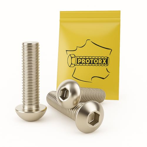 Tornillos de acero inoxidable para metales, cabeza bombee seis hojas huecas, M6 x 60 mm: 5 unidades (TBHC) | Hexagonal Cilíndrico - Acero Inoxidable Metal A2 | Tornillos DIY Reparación para uso