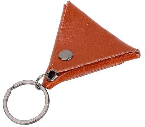 Gitarren-Pick-Halter aus Kunstleder mit Schlüsselanhänger-Design, Effiziente Plektrum-Aufbewahrung, Ideales Gitarrenzubehör (ORANGE)