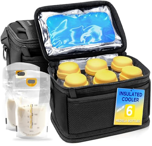 Bolsa enfriadora Medela Express para 6 botellas, con paquetes de hielo integrados