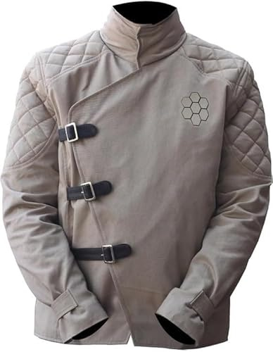 LP-FACON Men's Jason Statham Beekeper Cosplay Costume Cotton Stylish Jacket - Quilted Brown Tan Mens Jacket Cotton