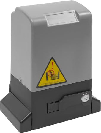 Azionamento automatico per cancello scorrevole 370 W, azionamento automatico per porta scorrevole da 600 kg, con 2 telecomandi per porte da garage