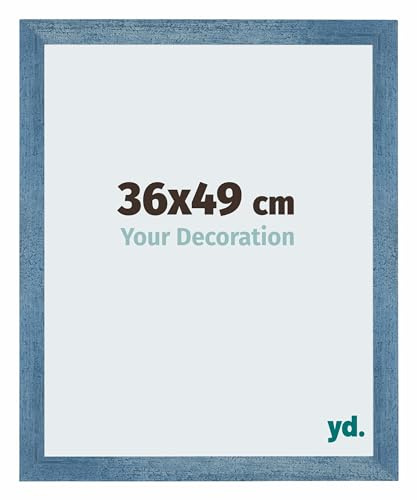 yd. Your Decoration - Marco para Puzzle 36x49 - Claro Azul Barrido - Marco para Puzzle 500-1000 piezas - MDF Marco de foto - Mura