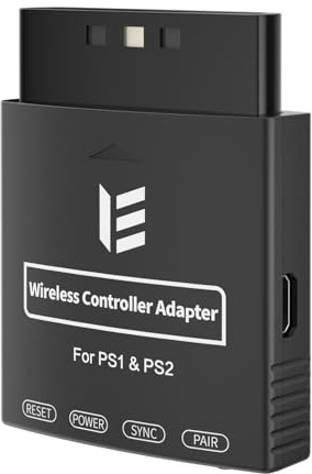 RGEEK Adattatore controller wireless per console PS1 PS2, compatibile con controller PS4/PS5, Switch Pro, Xbox One S, Series X/S e 8Bitdo