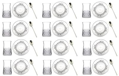 CiCi HOME Misafir Lot de 36 verres à thé turcs pour 12 personnes