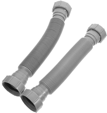 IWOWHERO 2pcs Expandable Flexible Drain Hose for Sink Plastic Drainage Tubing up for Kitchen and Bathroom Use