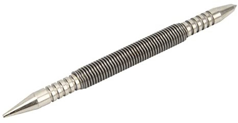 Doppelkopf-Körnerfeder-Design, Hochharter Kohlenstoffstahl, Kompakte, Hammerlose Körner-Nagelfeder für Holz, Metall, Glas