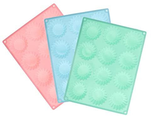 MAGICLULU 3piezas Molde De Silicona Chocolate Para Pasteles y Chuches Unidades Antiadherente Para Hornear