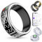 Gwenland Smart Ring Anello Smart Uomo - Anello Intelligente con display, Smartring Fitness Tracker IP68 Compatibile con iOS e Android Activity Tracker/frequenza cardiaca/SpO2/sonno (Argento, 13)