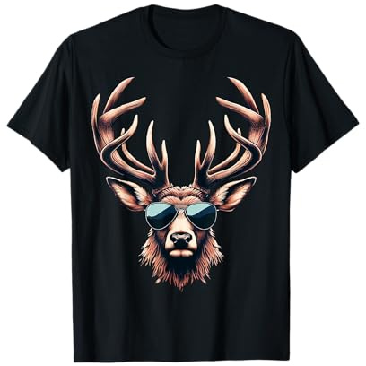 Hirsch T-Shirt Herren Trachtenshirt Trachten Shirt Lederhose T-Shirt