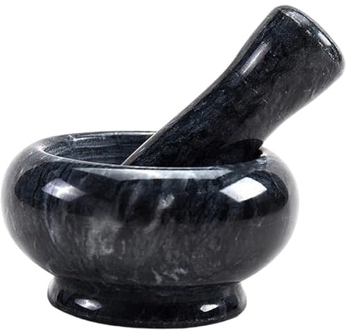 Abbdbd Juego De Mortero Y Maja De Mármol, Cuenco para Moler Hierbas Y Especias, Molinillos De Ajo para Moler Y Triturar, Artículos Esenciales De Cocina