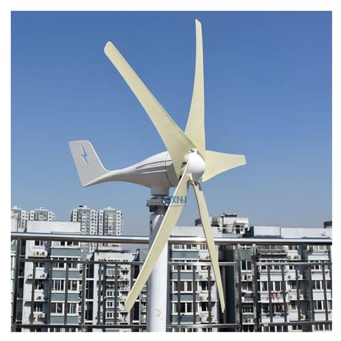 Generador de turbina eólica 3000W 5000W 7000W 12V 24V 48V 3 palas Generador de energía de turbina eólica horizontal Molino de viento con controlador de cargador híbrido MPPT Para el hogar, la granja,