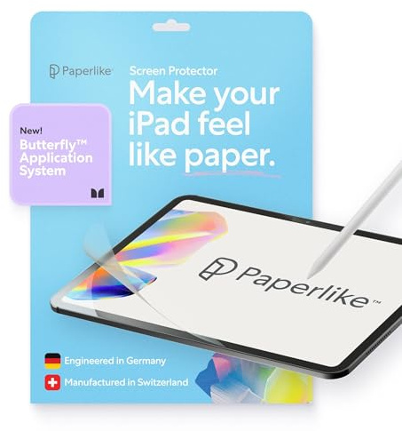 Paperlike® 3 Screen Protector (2x) for iPad mini (A17 Pro, 7th generation) & iPad mini (6th generation) – True Paper-Feel, Bubble-Free Install (Butterfly), Protects Pencil Tip