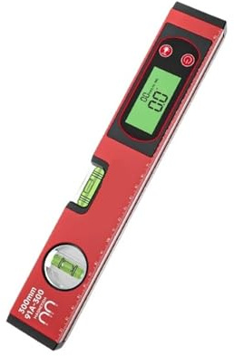 1 pz goniometro digitale inclinometro livella a bolla d'aria livello elettrico magnetico inclinometro elettronico righello con LED(Red-500mm)