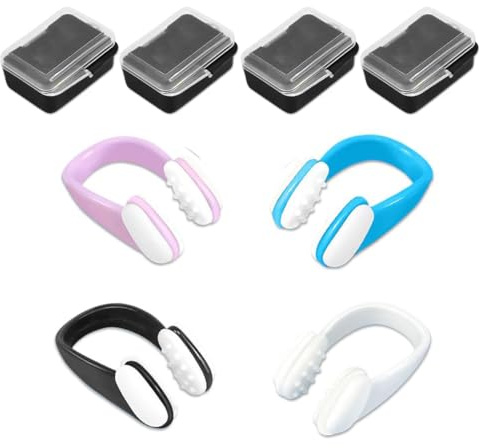 JEYORZY 4 Pièces Pince Nez en Silicone, Pince Nez, pince-nez antidérapants pour la natation, Pince Nez Natation, Pince Nez, Protecteur de Nez Pour Piscine Natation & Plongée, pour Piscine Natation