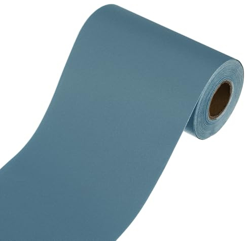 sourcing map Borde de papel pintado, bordes de papel tapiz para despegar y pegar, 3.9 x 393 pulgadas, cinta autoadhesiva para marco de espejo, para decoración de cocinas, dormitorios, baños, azul