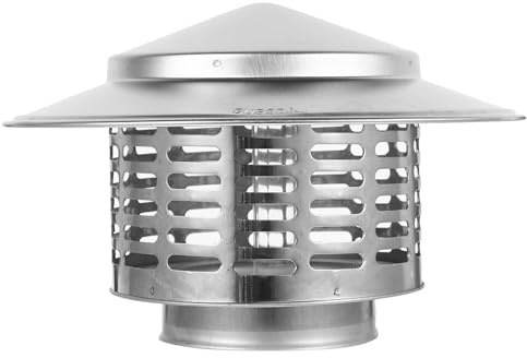 TOVINANNA Cappuccio Antipioggia per Stufa in Acciaio Inox 304 Copertura Protettiva per Condotto Fumario Cappello del Stufa Resistente alla Pressione per Tetti Esterni e Ventilazione