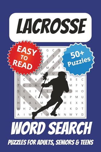 Lacrosse Word Search Puzzle Book: Word Searches with Easy to Read Print about Lacrosse | 6 x 9 inches, 110 pages | 50+ Puzzles