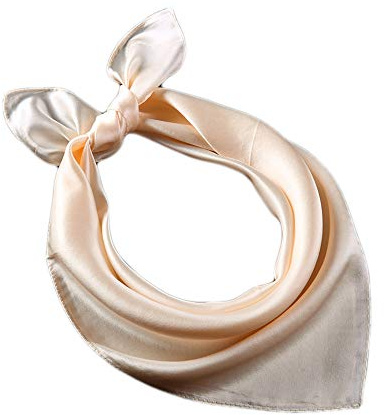 UK_Stone Damen Bandana Kopftuch Seidenschal Seidentuch Halstuch Nickituch 100% Seide Multifunktion Schal Unifarben 50 x 50cm,