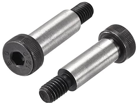 sourcing map Alloy Steel Hexagon Socket Head Shoulder Screws Bolts, 1-1/4 Shoulder Length, 1/2 Shoulder Dia, 3/8-16 Thread, 2pcs