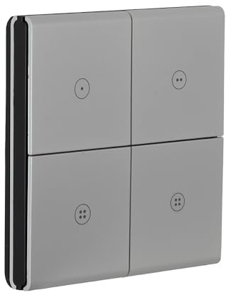 Candeo 4 Tasten Wireless Scene Switch Fernbedienung, benötigt Tuya Zigbee Hub, austauschbare Tastenkacheln, USB wiederaufladbar