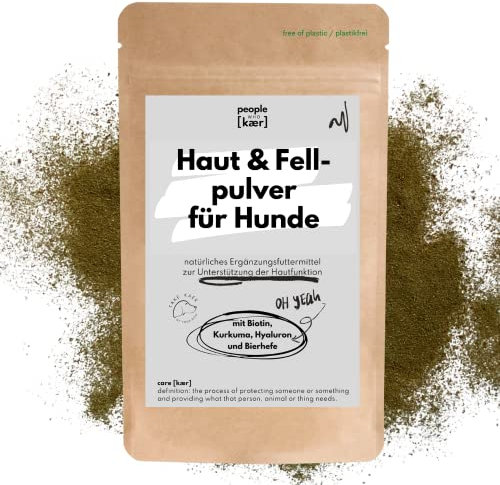People who Kaer Haut & Fell Pulver für Hunde 200g, Fellpflege für Haut & glänzendes Fell mit Biotin, MSM, Zink & Bierhefe, Vitamine unterstützt bei Juckreiz, Haarausfall und trockener Haut