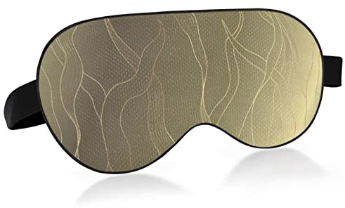 Masque de sommeil doré de luxe pour femmes et hommes, lisse et confortable, masque pour les yeux, bandeau de nuit avec sangle réglable pour les voyages, le travail posté