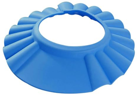 Beavorty Adjustable Baby Shower Hat Waterproof Ultra-Light Kids Shampoo Cap with Elastic Snap Buttons Toddler Bath Head Protector for Hair Washing