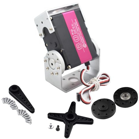 HOOYIJ 60KG Digital RC Servo 1/5 RDS5160 High Torque Stainless Steel Full Metal Gear Large Dual Shafts Steering Servo Motor with U Mount Brackets for 1/5 Baja RC Car Crawler Buggy Truck Robot 270°