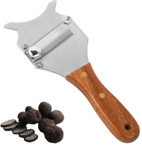 Anseom Trüffelhobel, Profi Käsehobel Trüffelhobel aus Edelstahl Einstellbare Gourmethobel Set mit Holzgriff für Zuhause, Küche, Restaurant