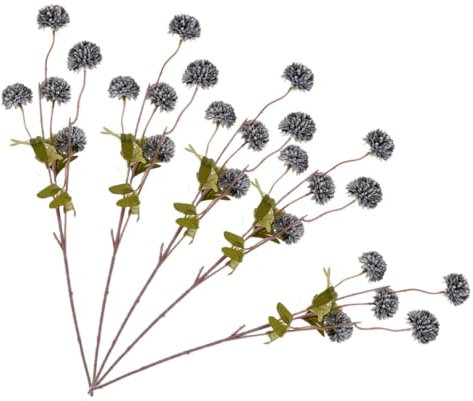 Ciieeo 5stücke Kunstblumen Dandelion Deko Für Vase Künstliche Pflanzen Für Hochzeiten Fotografie Und Festliche Anlässe Herbstblau Leicht Und Dekorativ