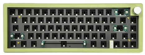 Tastiera meccanica wireless | Tastiera compatta retroilluminata RGB per giochi per PC, tastiera wireless a 67 tasti con manopola multimediale | Kit tastiera meccanica Rbg | Telaio della tastiera per