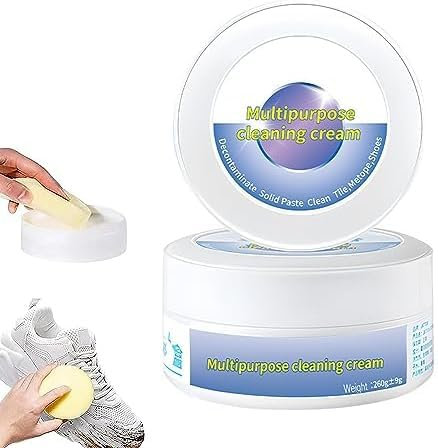 Weisse Schuhe Reinigungs Creme, Multifunktionale Schuhe Reinigungscreme, Sneaker Reiniger Fleckentfernungscreme, Weisse Schuhe Reinigungs Creme, White Shoe Cleaning Cream, 260g