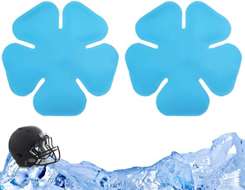 Kiluiu Head Ice Pack, Ice Bag Wraps for Hats, Gel Ice Bags for Relieving Fever, Hat Cooling Pad Liner Reusable for Head, Regular Hat, Catcher & Cycling Helmet (2-Pack) (Lake Blue)