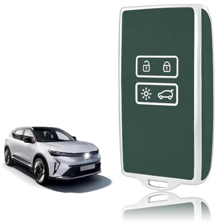 TOOMUME Funda Llave, Carcasa Llave Tarjeta Apto para Renault Scenic 4 Megane Talisman Koleos Kadjar Clio Captur Espace Zoe Arkana Master Dacia Duster Jogger, Cubierta Llaves Coche Mando - Smart Key
