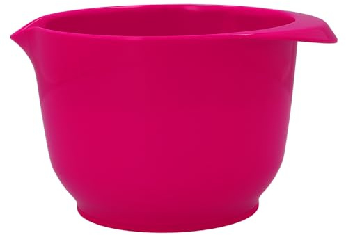 RBV Birkmann, Colour Bowls, ciotola per miscelazione e servizio, rosa elettrico, 16 × 20 × 12 cm – 1,5 l, PET riciclabile, Colour Kitchen, resistente ai graffi, lavabile in lavastoviglie e forno a