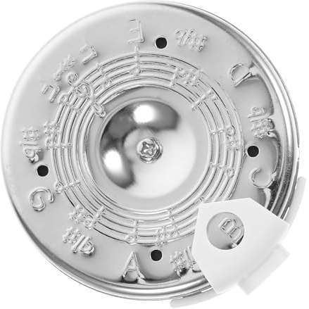 POPETPOP 13 ton Gitarrenstimmgerät Rund 13 Löcher Silbernes Bass und Geigen Tuningzubehör Präzises Pitch Pipe Stimmgerät für Musiker und Musiklehrer
