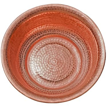 Lavabo in rame martellato a mano, braciere portatile da campeggio, inceneritore da picnic, lavabo da 34 cm di grande capacità