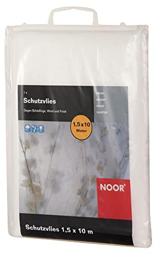 NOOR Gartenvlies 1,5 x 10 m I Winterschutz für Pflanzen Überwinterung I Umweltfreundliche Winterschutz Vlieshaube I Frostschutzhaube für Pflanzen I Frostresistenter Pflanzenvlies/Winterschutzvlies