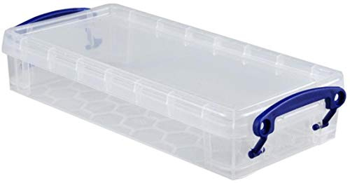 Really Useful Box 6 x Aufbewahrungsbox 0,55 Liter inkl. Deckel - transparent