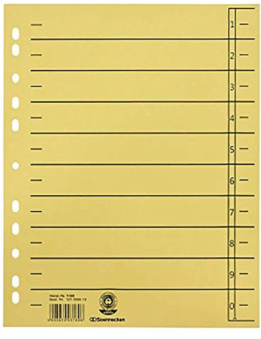 Soennecken Trennblätter 1466 DIN A4 230g RC Karton ge 100 St./Pack.