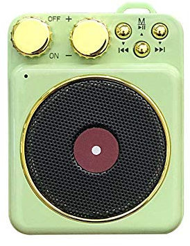 JIA JIA Retro Mini Altoparlante Portatile Bluetooth Radio Senza Fili Altoparlante del Telefono Mobile Bluetooth può Essere Inserito Tf Card Player,Verde