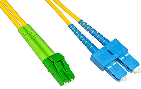 Cavo Fibra Ottica Lc Apc a Sc Upc Singlemode Duplex Mt.3